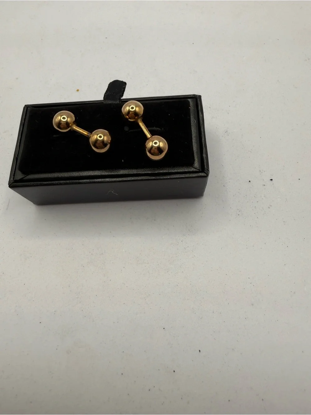 Gold  Double Ball Cufflinks -